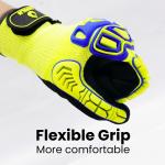 Comfortable Breathable Impact-Resistant Shock-Absorbing abrasion-resistant Safety Gloves With Cuff Labels for sale