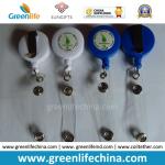 Plastic Sky Blue Retractable ID Card Clip Badge Holder Reel