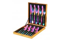 China Eco Friendly Stainless Steel 16pcs 24pcs Cutlery Set With Custom Logo supplier