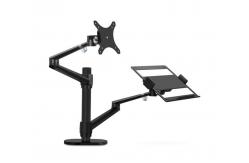 China Black Notebook LCD Stand / Dual Computer Stand Lift Rotation Increase Bracket supplier
