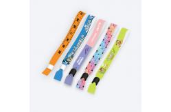 China Custom Pattern Polyester Woven Cloth Wristbands Concert Promotion Events Gift Adjustable Length supplier