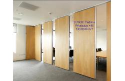 China MDF + Aluminum Operable Acoustic Movable Office Partition / Wooden Folding Doors supplier