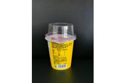 China 150ml plastic yogurt cup with foil lid and plastic lid supplier