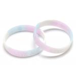 Flexible Embossed Silicone Bracelets Heat Resistance No Harmful For Skin for sale
