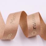 Cotton / Polyester Metallic Glitter Ribbon 1 - 1 / 2 Inch Width Double Face for sale