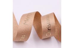 China Cotton / Polyester Metallic Glitter Ribbon 1 - 1 / 2 Inch Width Double Face supplier