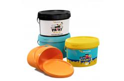 China White Oval Paint Bucket With Handle And Lid For Print supplier