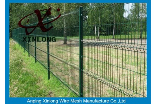 Dark Green 3D Wire Mesh Fence Powder Sprayed Coating Valuable