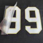 Custom Iron On Jersey Number Heat Transfers Football Jersey Letters And Numbers for sale