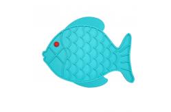 China Soft Silicone Pet Supplies Customized Fish Shape Dogs Licking Plates OEM / ODM supplier