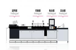 China PLC Control Folder Gluer Machine , Window Repair Machine By Nylon Film Pasting supplier