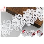 6CM Fancy Water Soluble Chemical Lace Trim With Heavy Embroidery SGS Verified