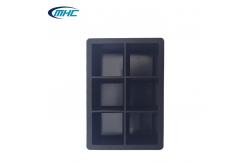 China 6 Cavities Silicone Ice Mold Stocked Ball Shaped Ice Cube Tray Customized supplier