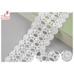 Fancy Water Soluble Lace Trim 9CM With Polyester / Lace Ribbon Trim
