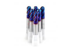 China 4Fl Diamond Ball Nose End Mill For Cutting Inconel 1/2 Shank supplier