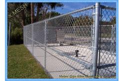 China 11 Gauge Chain Link Fence Fabric Hot Dipped Galvanised Steel Wire / Posts supplier
