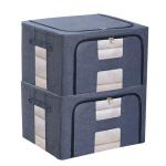 Reusable Cube Fabric Household Storage Containers With Zippers Foldable Length 40cm