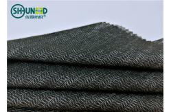 China Eco Friendly Woven Interlining Fabric PES Fusible Weft Insert Napping For Overcoat supplier