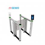 Sliver Finish Security Swing Gate Turnstile Pedestrian Access Solution with AC220V Power Supply for sale