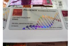 China Phoenix Pharmacetical Injection Custom Vial Labels With Laser Hologram Materail supplier