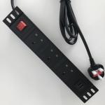 2M Cord Smart Power Strip With USB Port 3 Outlet Metal Shell UK Type G for sale