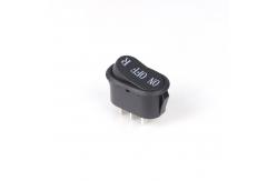 China Long Lifespan Black Oval Rocker Switch On Off On Three Pins Two Position supplier