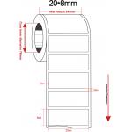 20mmx8mm 1mil White Matte High Temperature Resistant Polyimide Label For Single Row
