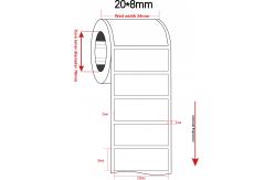 China 20mmx8mm 1mil White Matte High Temperature Resistant Polyimide Label For Single Row supplier