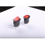 Red SPST Oval LED Rocker Switch
