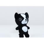 Collie Small Stuffed Dogs Black / White Soft Plush Material With OEM Service