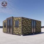 Modern Fold Out House Expandable Shipping Container Homes Green Blue Red White