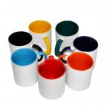 11oz White Ceramic Sublimation Coffee Mug with Colored Inside And Handle for sale