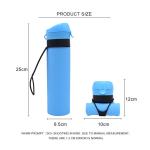 600ml Drinking Water Silicone Foldable Bottle With Sling