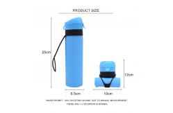 China 600ml Drinking Water Silicone Foldable Bottle With Sling supplier