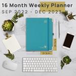 OEM Turquoise Vertical Student Weekly Planner Sept 2023 To Dec 2023