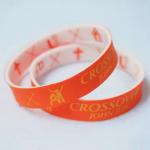 Customized RFID Silicone Bracelet Debossed Ink-Filled Wristbands for Christian Events