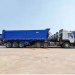 CIMC Hydraulic Box Dump Semi Trailer 60 Cbm Dumper Price Tipper 50 80 100 Ton 4 Wheel Semi-Trailer for sale