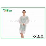 Disposable PP/Non-Woven/SMS/tyvek lab coat With Snaps For Hospital Nursing for sale