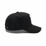 Structured Adjustable 5 Panel Baseball Cap Embroidered Text With Metal Buckle