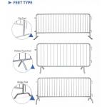 Portable road metal steel galvanized tube Crowd Control Barrier for construction for sale
