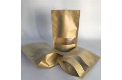 China Custom Accepted Stand up Kraft Paper Bags with Window supplier