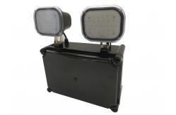 China IP65 Waterproof Two Heads LED Emergency Light With 3hrs Battery Backup Rechargeable Lamp supplier