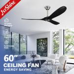 Modern Black Remote LED Ceiling Fan 230V Commercial For Living Room CE for sale