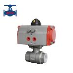 Stainless Steel CF8 CF8M Pneumatic Valve 2PC Screw Type Ball Valve for sale