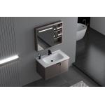 Mirrored Bathroom Vanity Units , Aluminium Single Sink Corner Vanity
