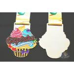 Virture Running 5k Marathon Metal Die Casting Medals Smooth Back With Sublimated Ribbon