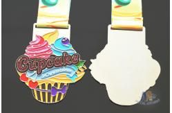 China Virture Running 5k Marathon Metal Die Casting Medals Smooth Back With Sublimated Ribbon supplier