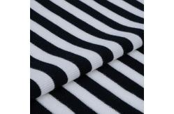 China 100 Cotton Interlock Fabric Breathable Striped Soft Rib Material For French Terry supplier