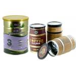 Coffee Powder Empty tin plate cans , metal canisters with easy open lid for sale