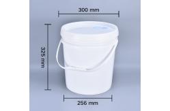 China Food Grade Container 16L PP White Plastic Round Bucket with Customized Printing supplier